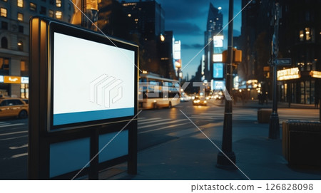 Billboard Construction in the city. An Advertising Mockup 126828098