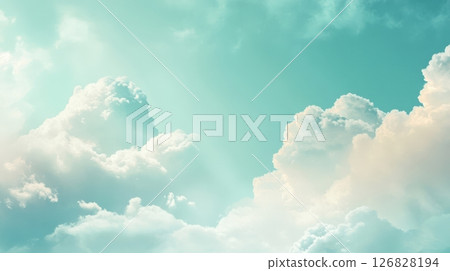 Soft Pastel Clouds Gently Fill The Sky 126828194