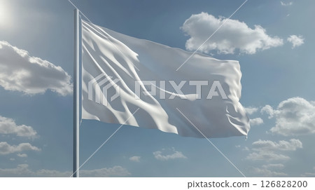 Flag Banner Mockup For Your Design 126828200