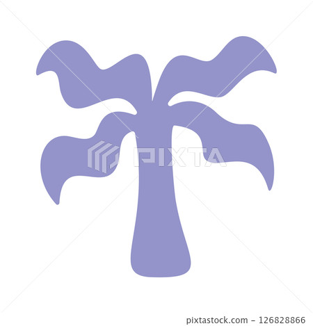 Coconut palm tree boho design 126828866