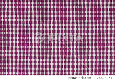 Pink and White Checkered Fabric Close up Texture 126828964