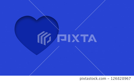 Blue textured canvas background with heart shape cutout Blue textured canvas background with heart shape cutout 126828967