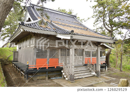 Photographing the grounds of Ishizaki Hachiman Shrine in spring in Hakodate, Hokkaido Photographing the grounds of Ishizaki Hachiman Shrine in spring in Hakodate, Hokkaido 126829529