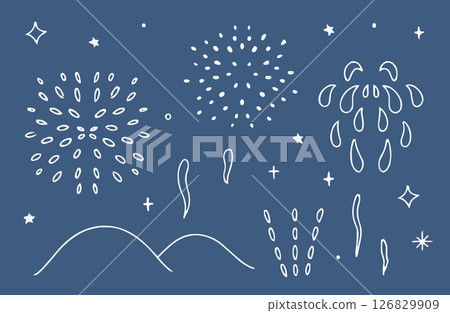 煙花插圖素材集 煙花插圖素材集 126829909