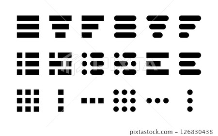 Set of hamburger menu icons for website navigation. Burger style web buttons isolated on white background. Mobile application interface dropdown elements. Vector graphic illustration 126830438