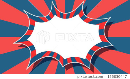 Sunburst and spike frame background, pop design, Christmas colors 126830447