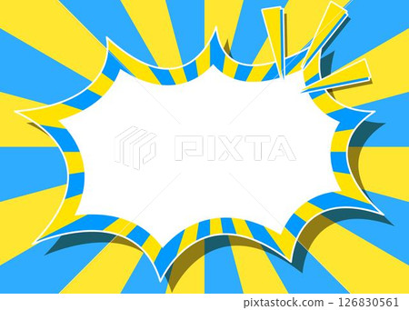 Sunburst and spike frame background, pop design Sunburst and spike frame background, pop design 126830561