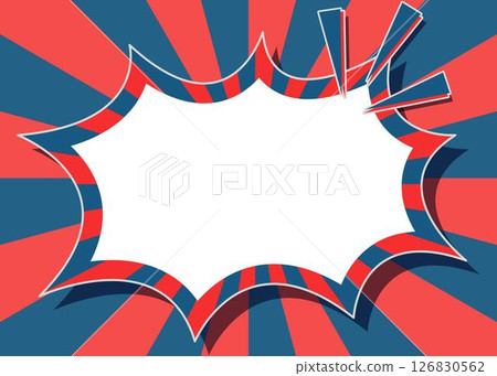Sunburst and spike frame background, pop design, Christmas colors Sunburst and spike frame background, pop design, Christmas colors 126830562