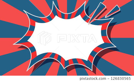 Sunburst and spike frame background, pop design, Christmas colors Sunburst and spike frame background, pop design, Christmas colors 126830565