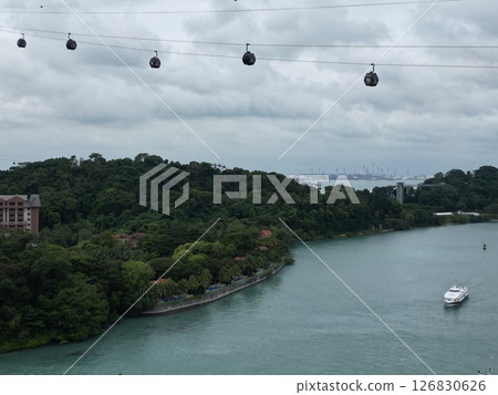 新加坡港務碼頭附近的港口風光 新加坡港務碼頭附近的港口風光 126830626