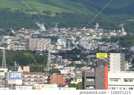 City area of Beppu lined with steam (Beppu City, Oita Prefecture) City area of Beppu lined with steam (Beppu City, Oita Prefecture) 126831223