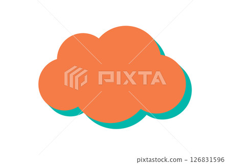 Brutalist abstract cloud shape. Minimalistic icon in modern flat style. A bold silhouette element creates a striking visual. Ideal for contemporary art, tech themes, or graphic design projects. Brutalist abstract cloud shape. Minimalistic icon in modern flat style. A bold silhouette element creates a striking visual. Ideal for contemporary art, tech themes, or graphic design projects. 126831596