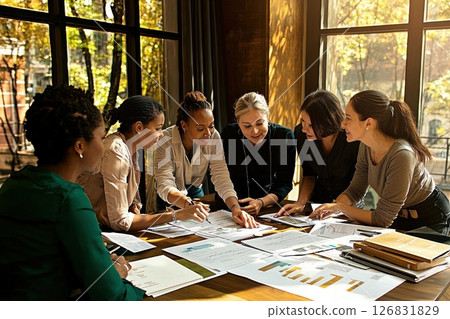 Team collaboration workshop modern office business meeting creative environment group interaction innovation strategies 126831829