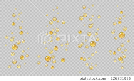 Yellow collagen serum, liquid oil bubbles. Skincare cosmetics essential or fish, castor, olive cooking oil isolated realistic vector bubbles. Juice, gel or honey isolated 3d transparent droplets Yellow collagen serum, liquid oil bubbles. Skincare cosmetics essential or fish, castor, olive cooking oil isolated realistic vector bubbles. Juice, gel or honey isolated 3d transparent droplets 126831956