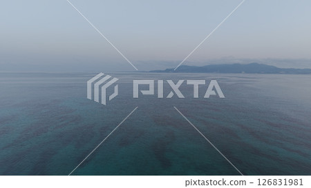 Okinawa ocean drone aerial photography 126831981