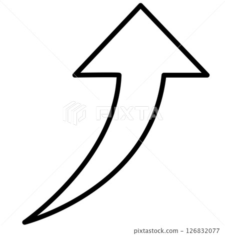 簡單的向上箭頭插圖 簡單的向上箭頭插圖 126832077