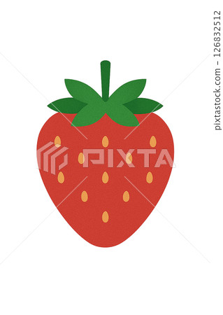 草莓平面插圖 草莓平面插圖 126832512