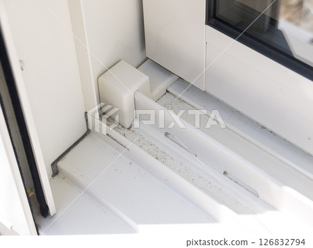 Dust on window sashes Dust on window sashes 126832794