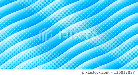Blue halftone curve Japanese pattern background 126832857