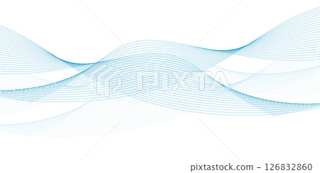 藍色波浪日本圖案背景 126832860