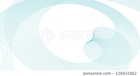 Blue swirl curve Japanese pattern background 126832862