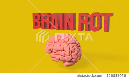 The Brain Rot for Technology concept 3d Rendering. The Brain Rot for Technology concept 3d Rendering. 126833056