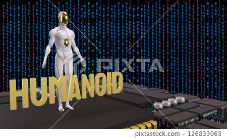 The Humanoid for Technology and sci concept 3d Rendering. The Humanoid for Technology and sci concept 3d Rendering. 126833065