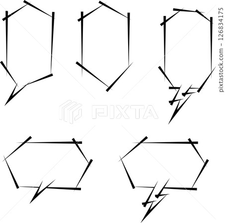 Blocky speech bubble set 126834175