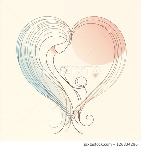 Mother and Child Embrace for Mothers day with Generative AI. 126834286