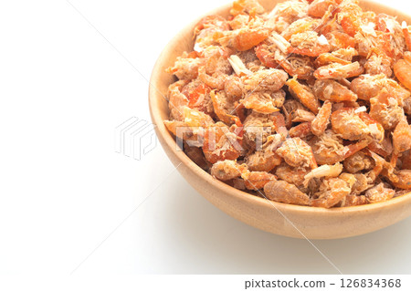 dried shrimps or dried salted prawn dried shrimps or dried salted prawn 126834368