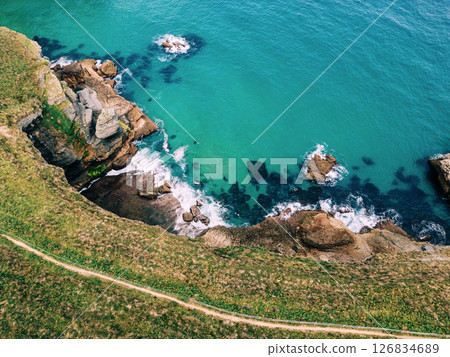 Aerial view of rugged 126834689