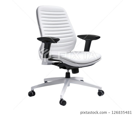 Sleek office chair with ergonomic design for comfort and support 126835481