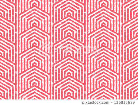 Abstract geometric pattern with stripes, lines. Seamless vector background. White and pink ornament. Simple lattice graphic design Abstract geometric pattern with stripes, lines. Seamless vector background. White and pink ornament. Simple lattice graphic design 126835659