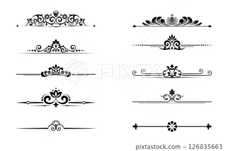 Vintage set. Floral elements for design monograms, invitations, frames, menus and labels. Graphic design of the website, cafes, boutiques, hotels, wedding invitations. Vintage set. Floral elements for design monograms, invitations, frames, menus and labels. Graphic design of the website, cafes, boutiques, hotels, wedding invitations. 126835663