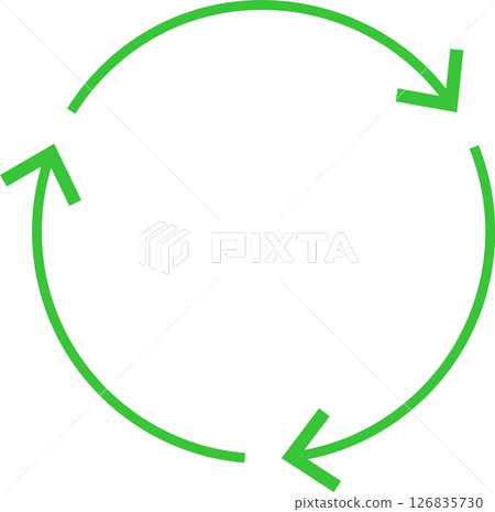 箭頭（循環）循環圖示回收薄 126835730