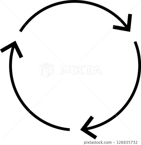 Arrow (circulation) cycle icon recycle thin Arrow (circulation) cycle icon recycle thin 126835732