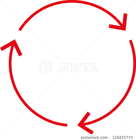 Arrow (circulation) cycle icon recycle thin 126835733