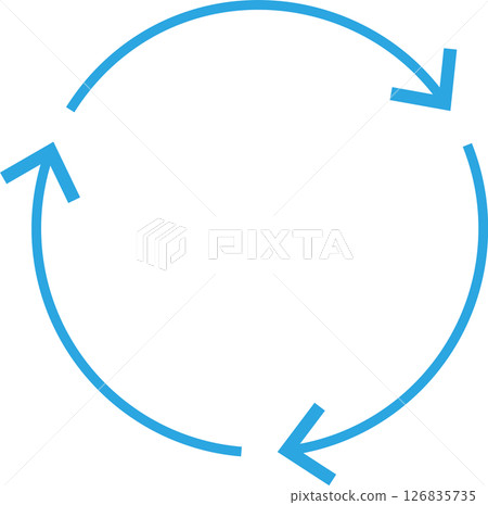 箭頭(循環)循環圖示回收薄 箭頭(循環)循環圖示回收薄 126835735