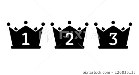 王冠和數字的輪廓 126836135