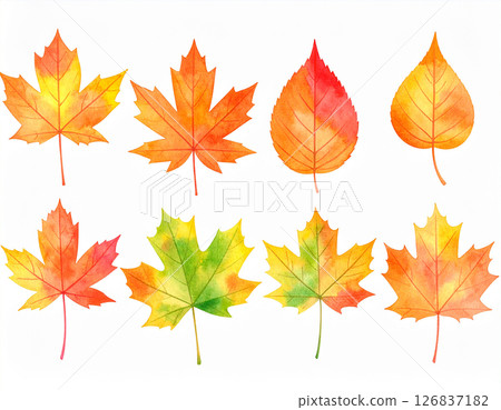 Autumn generation AI watercolor background Autumn generation AI watercolor background 126837182