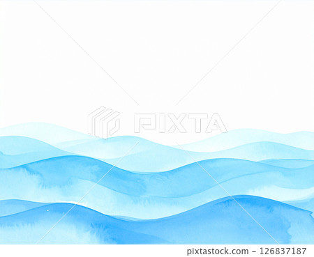 Sea generation AI watercolor background 126837187