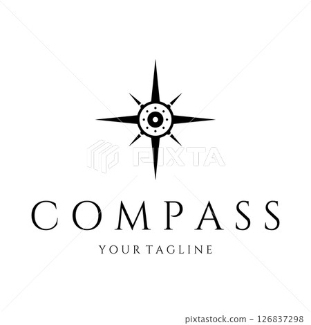 compass icon isolated on background.modern flat compass pictogram,business,marketing,internet concept.trendy simple vector symbol for websitedesign or button to mobile app.logo illustration. 126837298