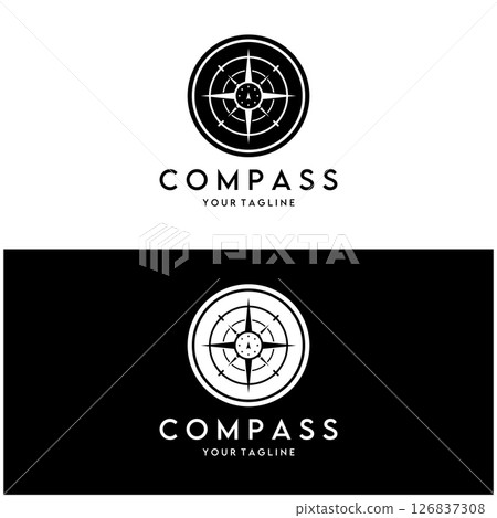 compass icon isolated on background.modern flat compass pictogram,business,marketing,internet concept.trendy simple vector symbol for websitedesign or button to mobile app.logo illustration. 126837308