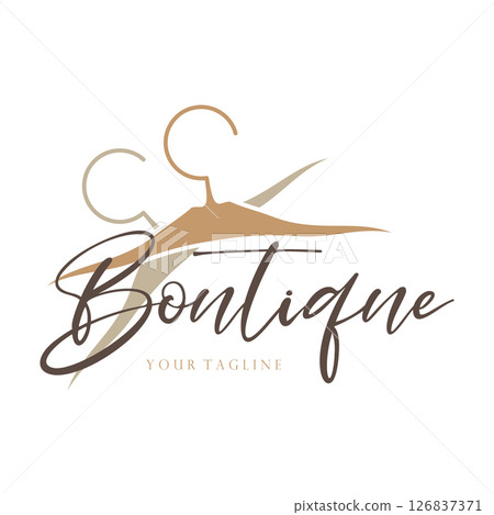 Simple clothes hanger logo details with creative design.for business, boutique, fashion, lifestyle, beauty, wardrobe, wedding dress, clothing store Simple clothes hanger logo details with creative design.for business, boutique, fashion, lifestyle, beauty, wardrobe, wedding dress, clothing store 126837371