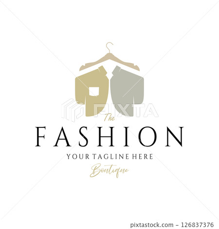 Simple clothes hanger logo details with creative design.for business, boutique, fashion, lifestyle, beauty, wardrobe, wedding dress, clothing store Simple clothes hanger logo details with creative design.for business, boutique, fashion, lifestyle, beauty, wardrobe, wedding dress, clothing store 126837376
