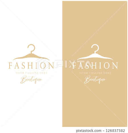 Simple clothes hanger logo details with creative design.for business, boutique, fashion, lifestyle, beauty, wardrobe, wedding dress, clothing store Simple clothes hanger logo details with creative design.for business, boutique, fashion, lifestyle, beauty, wardrobe, wedding dress, clothing store 126837382