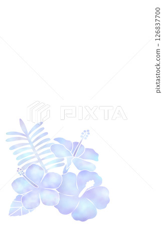 Hibiscus background (light) (postcard) d-3 126837700