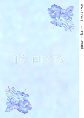 Hibiscus background (postcard) f-2 126837706
