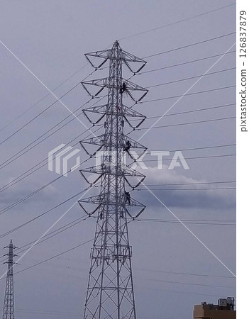 Steel tower inspection 126837879