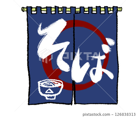 Noren, Japanese style, signboard 126838313